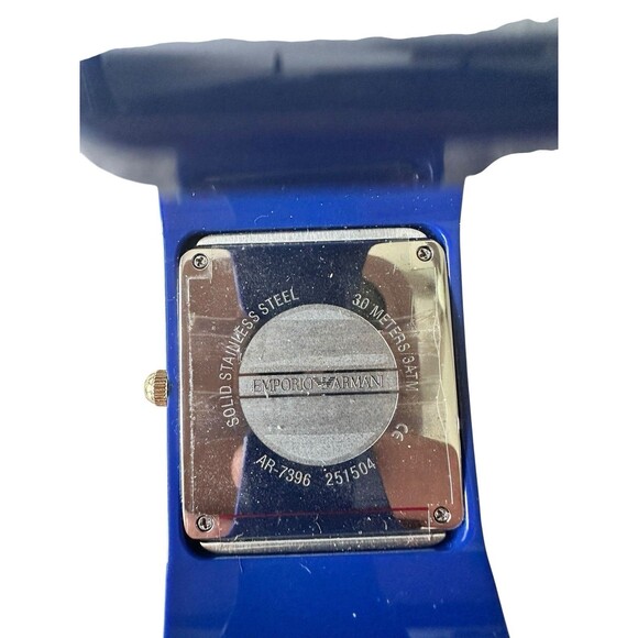 Emporio Armani Women’s Catwalk Watch 11-7396 251504 Blue Bangle Mother Of Pearl - Picture 3 of 6